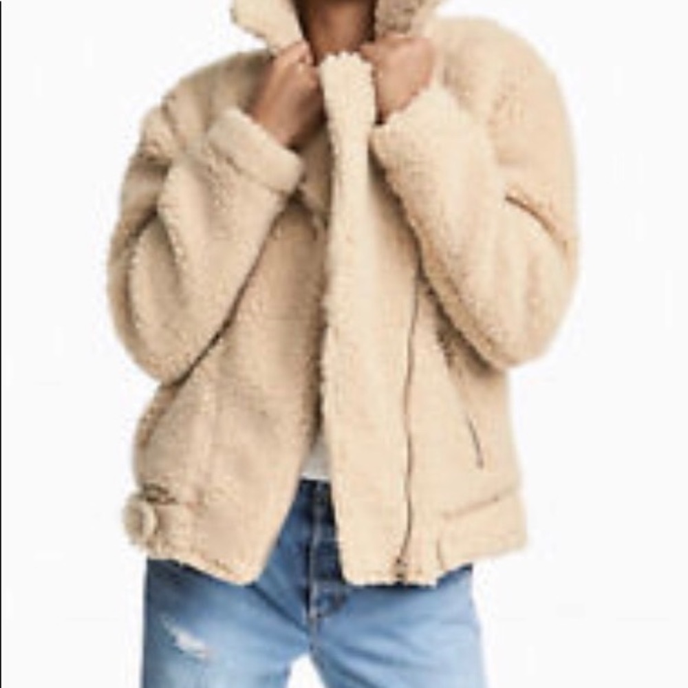 NEW Teddy biker jacket faux fur.